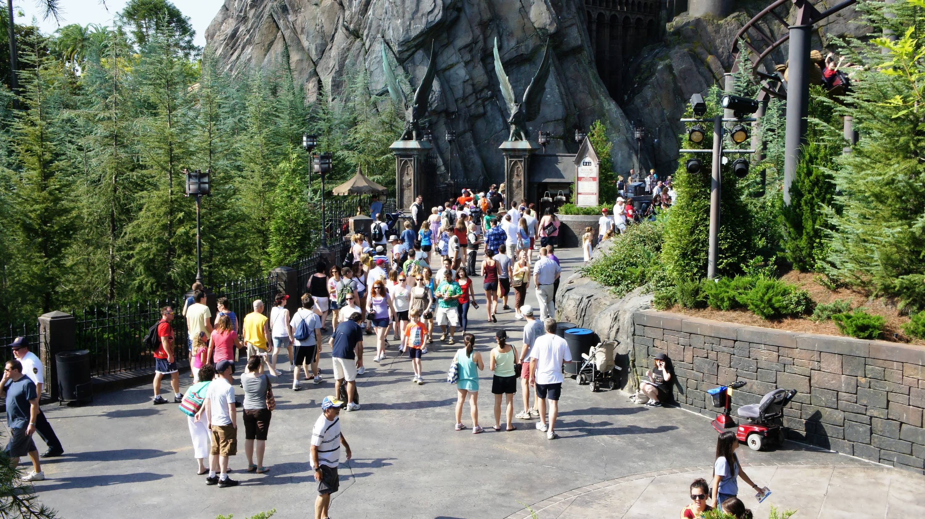View from Dragon Challenge queue at Universal's Islands of Adventure