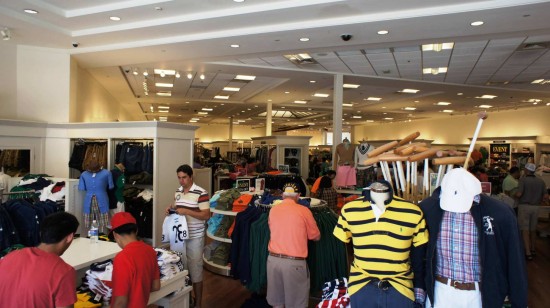 Orlando Premium Outlets Vineland Ave: Inside the Polo Ralph Lauren store.