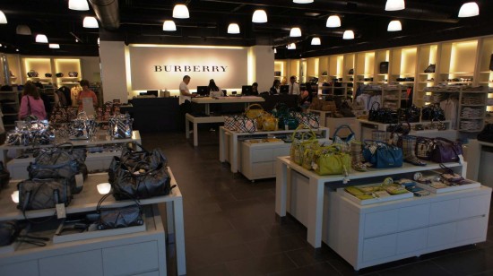 Orlando Premium Outlets Vineland Ave: Inside the Burberry store.