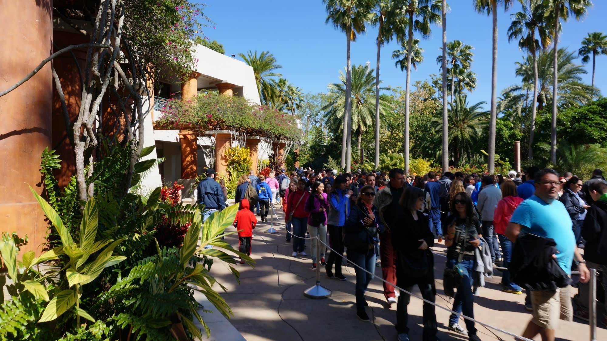 Hogsmeade standby line by the Jurassic Park Discovery Center