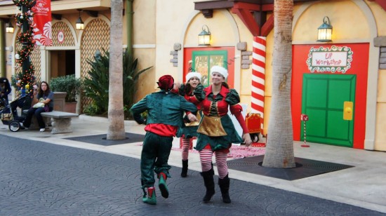 SeaWorld's Christmas Celebration 2011: Elves in the WaterFront area.