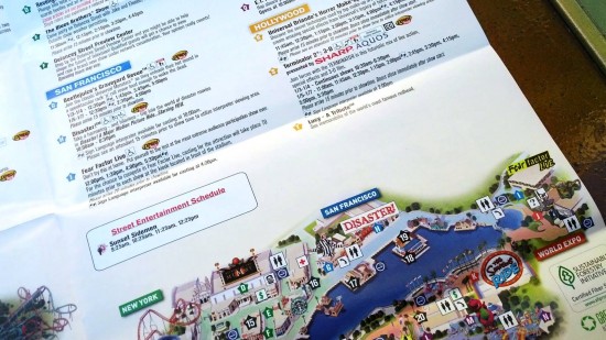 Universal in-park map as of January 3, 2012 - no JAWS or Amity.