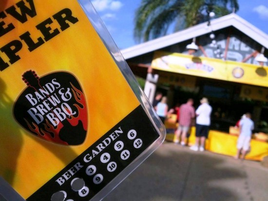 2012 Bands, Brews & BBQ at SeaWorld Orlando: The beer garden.