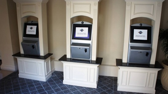 Universal's PHOTO Express Pass machines at Portofino Bay Hotel.