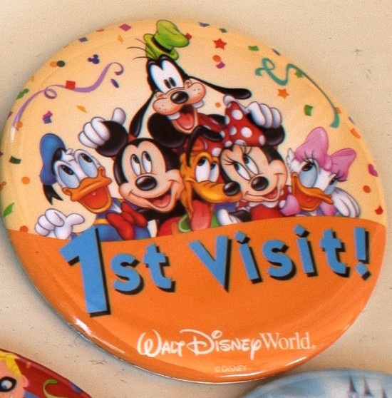 1st Visit Disney badge.