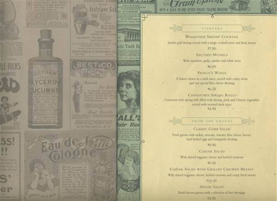 Lombard’s Menu.