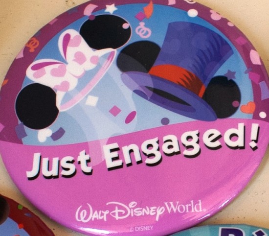 Just Engaged Disney badge.