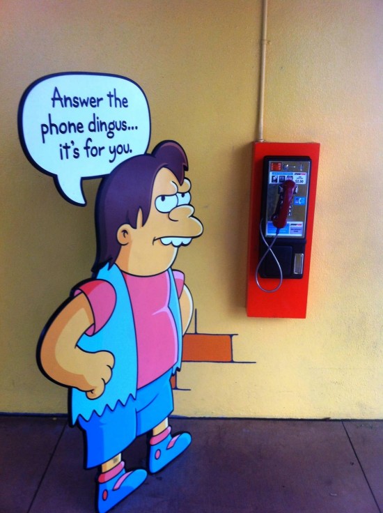 Pay phone near The Simpsons Ride at Universal Studios Florida.