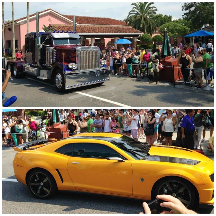 Optimus Prime & Bumblebee arrive at Universal Studios Florida.