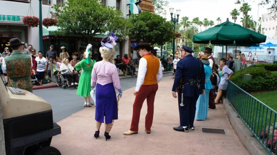 Street characters perform for guests at Disney's Hollywood Studios.