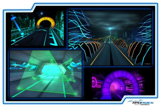 Renderings of the new Test Track at Epcot.
