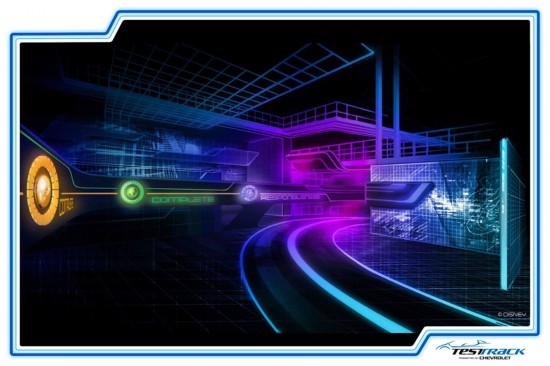 Renderings of the new Test Track at Epcot.