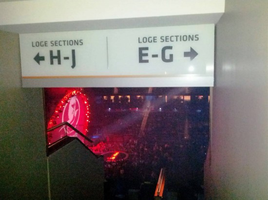 Zac Brown Band at Amway Center - October 27, 2012: Loge Box H, as we first arrived.