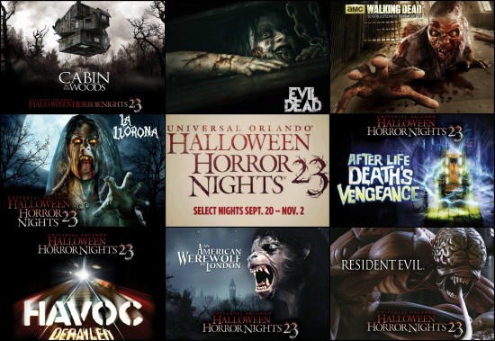 Haunted houses (mazes) for Halloween Horror Nights 2013.