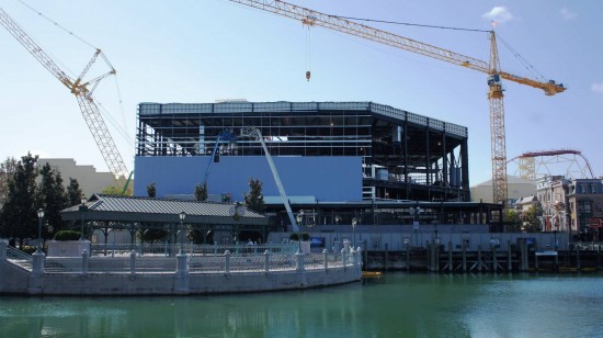 Construction of Transformers: The Ride at Universal Studios Florida.