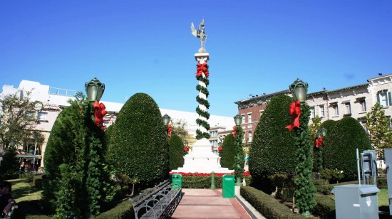 Holiday decorations 2012 at Universal Studios Florida.