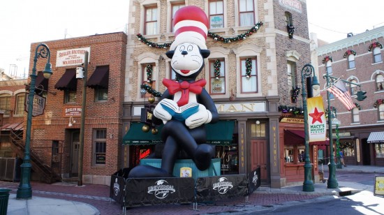 Holiday decorations 2012 at Universal Studios Florida.