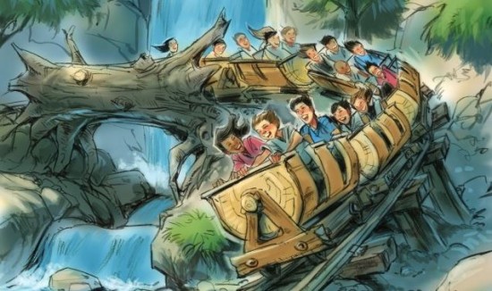 Seven Dwarfs Mine Train concept art.