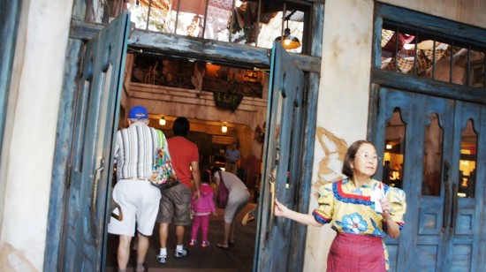 Holding the door at Animal Kingdom's Tusker House.