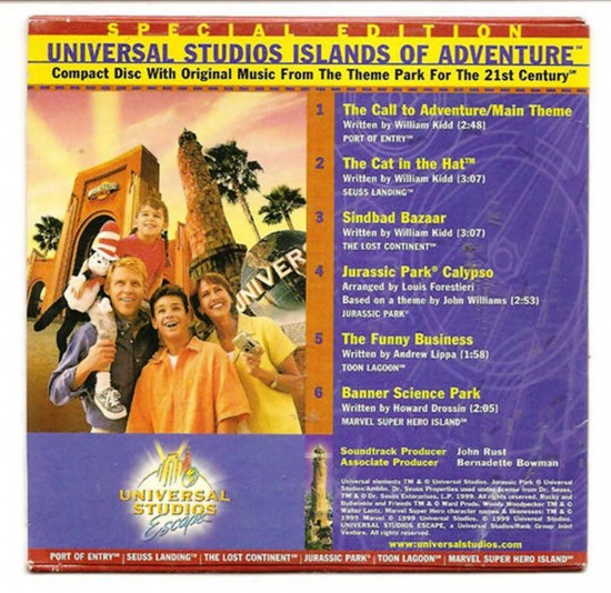 Universal's Islands of Adventure: Special Edition soundtrack.