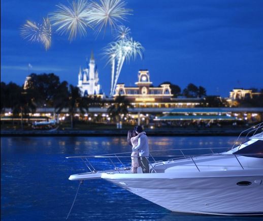 The Love Boat in front of Magic Kingdom.