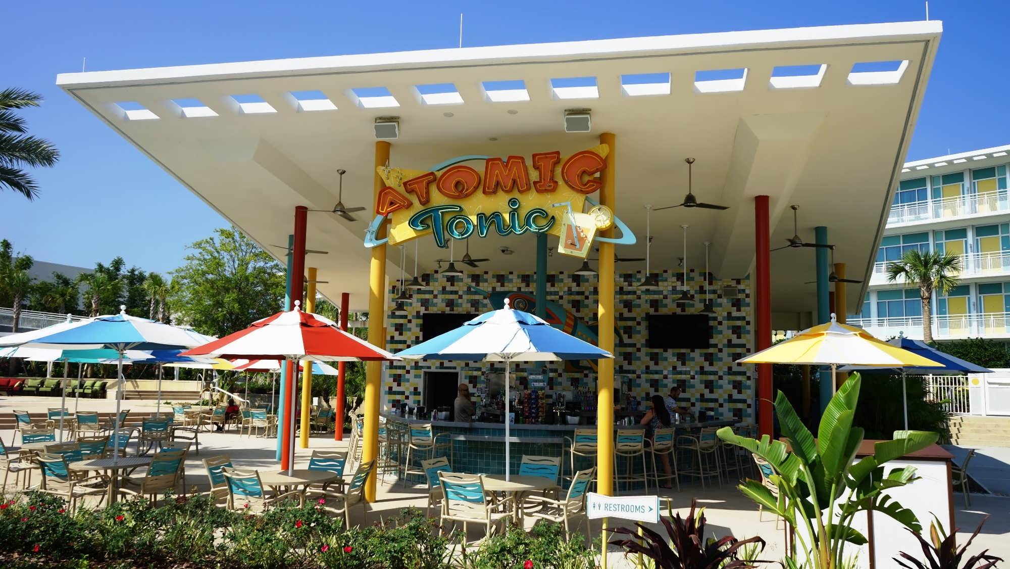Atomic Tonic poolside bar at Cabana Bay Beach Resort