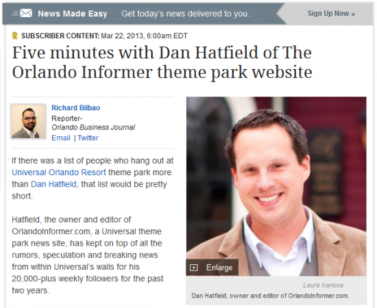 Dan Hatfield featured in the Orlando Business Journal.