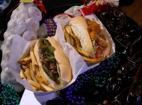 Snack options at Universal Mardi Gras 2013.