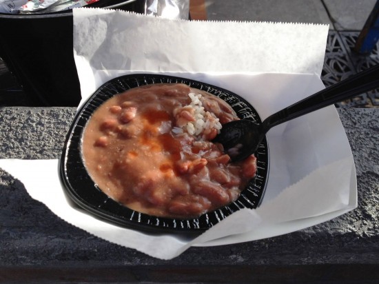 Snack options at Universal Mardi Gras 2013.