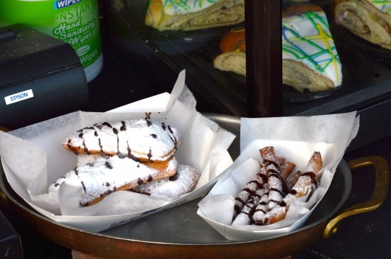 Snack options at Universal Mardi Gras 2013.