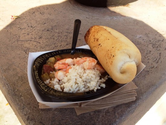 Snack options at Universal Mardi Gras 2013.