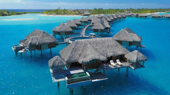 Four Seasons Bora Bora bungalows.