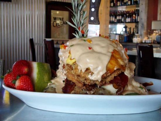 Hash House A Go Go restaurant in Orlando: Sage Fried Chicken Benedict.