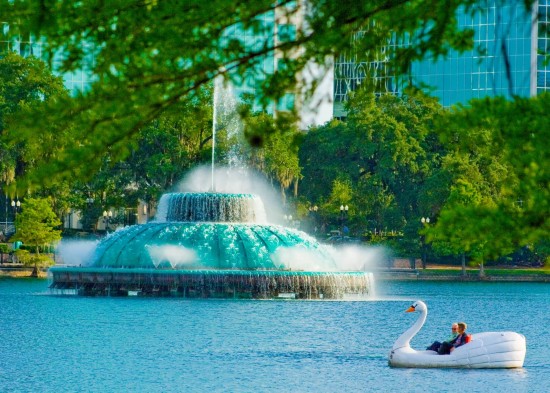 Lake Eloa swan boats.