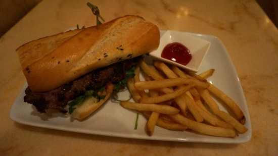 Steak Sandwich at Be Our Guest restaurant.