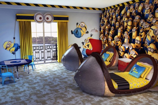 Despicable Me themed Kids Suites at Portofino Bay Hotel.