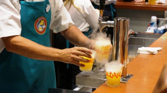 Flaming Moes made piping hot at Moe's Tavern.