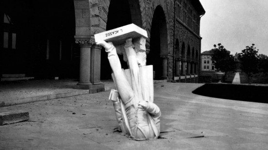 Louis Agassiz Statue after the San Francisco earthquake.