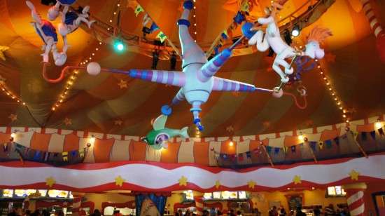 Inside Circus McGurkus at Islands of Adventure.