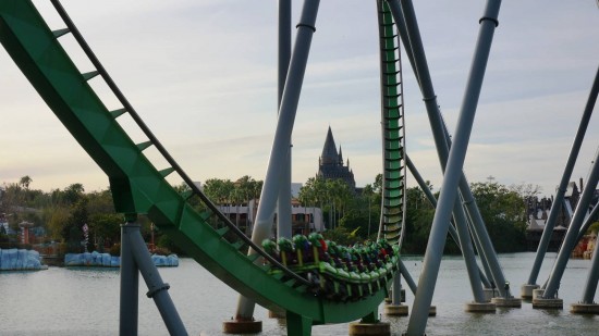 The Incredible Hulk Coaster at Islands of Adventure.