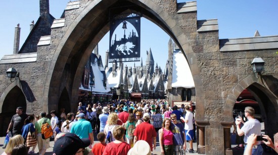 Entrance to the Wizarding World of Harry Potter.