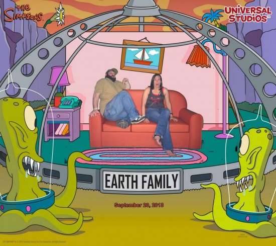 Simpsons couch gag souvenir photo.