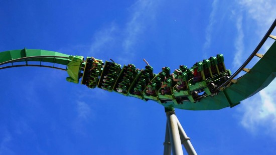 The Incredible Hulk Coaster at Islands of Adventure.