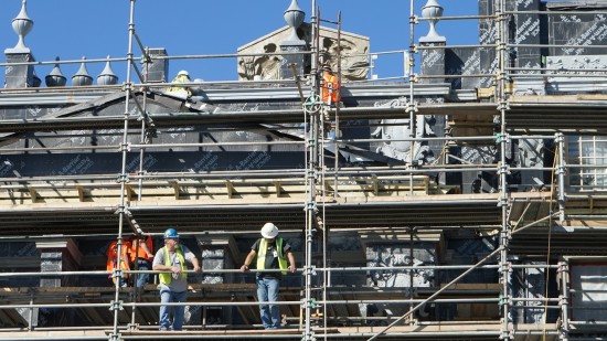 Diagon Alley construction - December 5, 2013.