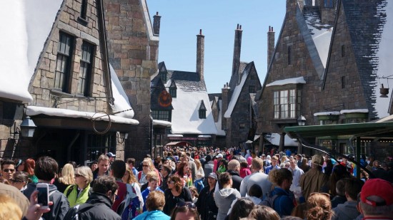 Crowds at Universal Orlando.