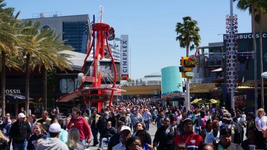 Crowds at Universal Orlando.