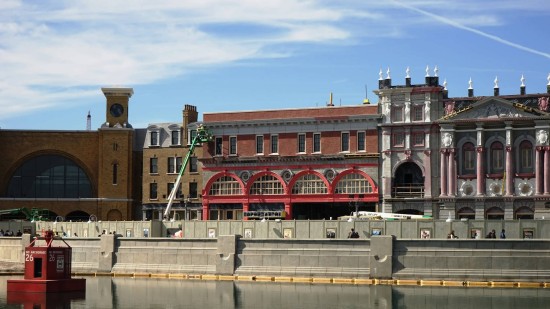 London waterfront of Diagon Alley - January 17, 2014.