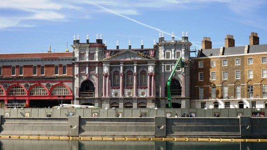 London waterfront of Diagon Alley - January 17, 2014.