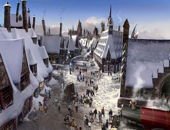 Hogsmeade Village concept art.