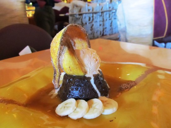 The Chocolate Banana Gooey Cake at the award-winning Mythos.